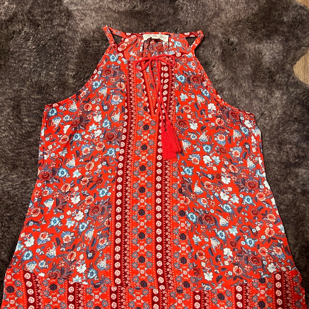 Boho Floral Sleeveless Top - Picture 3 of 3